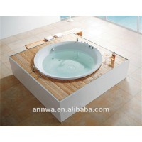 Foshan China 1~4 people annwa acrylic bathtub freestanding bathtub big round bathtub hot sale